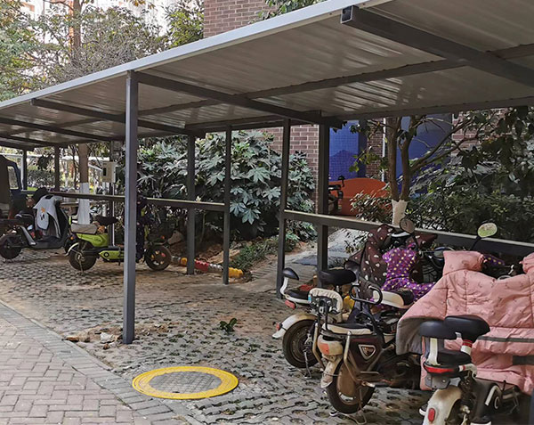 非機動車停車篷案例展示